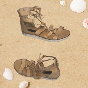 - Steve Madden Tan Gladiator Sandals